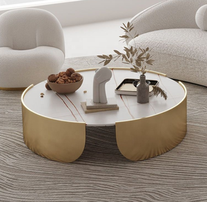 Divano in Tessuto Curvo Stile Nordico, Set di Mobili per Soggiorno, Ideale per Piccoli Appartamenti, B&B e Locali di Rilassamento - Product Image 4