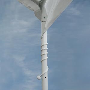 Abri <span class=keywords><strong>de</strong></span> jardin ou carport extérieur 10x20m à 8 pieds, en acier galvanisé robuste, imperméable <span class=keywords><strong>et</strong></span> durable, blanc, pour une seule voiture - Product Image 6