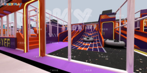 Fabricant d'équipements de terrain de jeu intérieur pour enfants, parcours Ninja personnalisés, parcours de cordes en altitude, et équipements de sport <span class=keywords><strong>Mario</strong></span>, directement de l'usine - Product Image 2