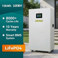 Système de stockage d'énergie domestique split haute qualité 16 kWh LiFePO4, batterie solaire haute densité hors réseau sur pied