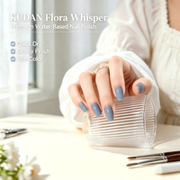 Vernis à ongles KUDAN sans odeur, sain pour les enfants, à base d'eau, brillance longue durée, étiquette privée personnalisée, distribution en gros pour salons UE/US