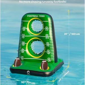 OpaU Football Toss <b>Inflatable</b> Pool <b>Game</b> With Net And Scoreboard For Outdoor Water Play - Product Image 2