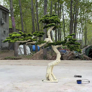 Sculpture de pin bionique haut de gamme, style chinois moderne, plante verte artificielle, pour aménagement paysager de cour et <span class=keywords><strong>escalier</strong></span> - Product Image 1