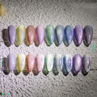 Vernis à ongles gel effet œil de chat Aurora Smoothie, paillettes fines scintillantes, vernis magnétique œil de chat longue tenue, pour manucure quotidienne