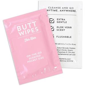 Salviette per l'igiene femminile avvolte singolarmente con etichetta privata salviette risciacquabili biodegradabili al 100% - Product Image 5