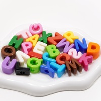 Offre Spéciale Perles Lettres Acryliques 6mm à Grand Trou Couleur Unie DIY pour Breloque Nom en Paracorde et Breloque de Sac