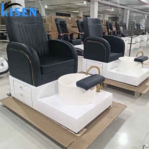 เฟอร์นิเจอร์ร้านทำเล็บดีไซน์ใหม่ปี 2025 ของ Kisen เก้าอี้นวดสปาหรูหราสำหรับทำเล็บเท้า อ่างแช่เท้าแบบพกพาไร้ท่อ อ่างสปาเท้า เก้าอี้นวด - Product Image 5