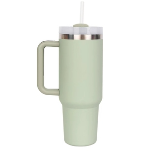 Bicchiere per tazza con rivestimento in polvere da 40 once con manico tazza con manico leopardato bicchiere da caffè a doppia parete da 40 once con manico - Product Image 2