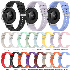 Bracelet de montre intelligent 18mm à dégagement rapide pour <span class=keywords><strong>Huawei</strong></span> Watch GT6 Bracelet de remplacement en silicone souple de 41mm pour femmes et hommes - Product Image 2