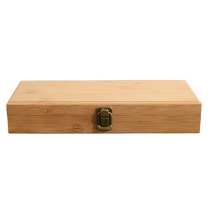 Bamboo Wood Storage <b>Box</b> 24x8.2x5cm Flip Top Jewelry Organizer Desktop Fountain <b>Pen</b> Calligraphy Brush Packaging <b>Box</b> - Product Image 5