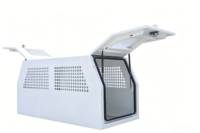 Nouvelle version améliorée : Capote de benne en aluminium sur mesure, plate, en alliage, 1800 mm, pour cabine simple/double/extra, avec boîte pour chien et revêtement poudré, pour pick-up