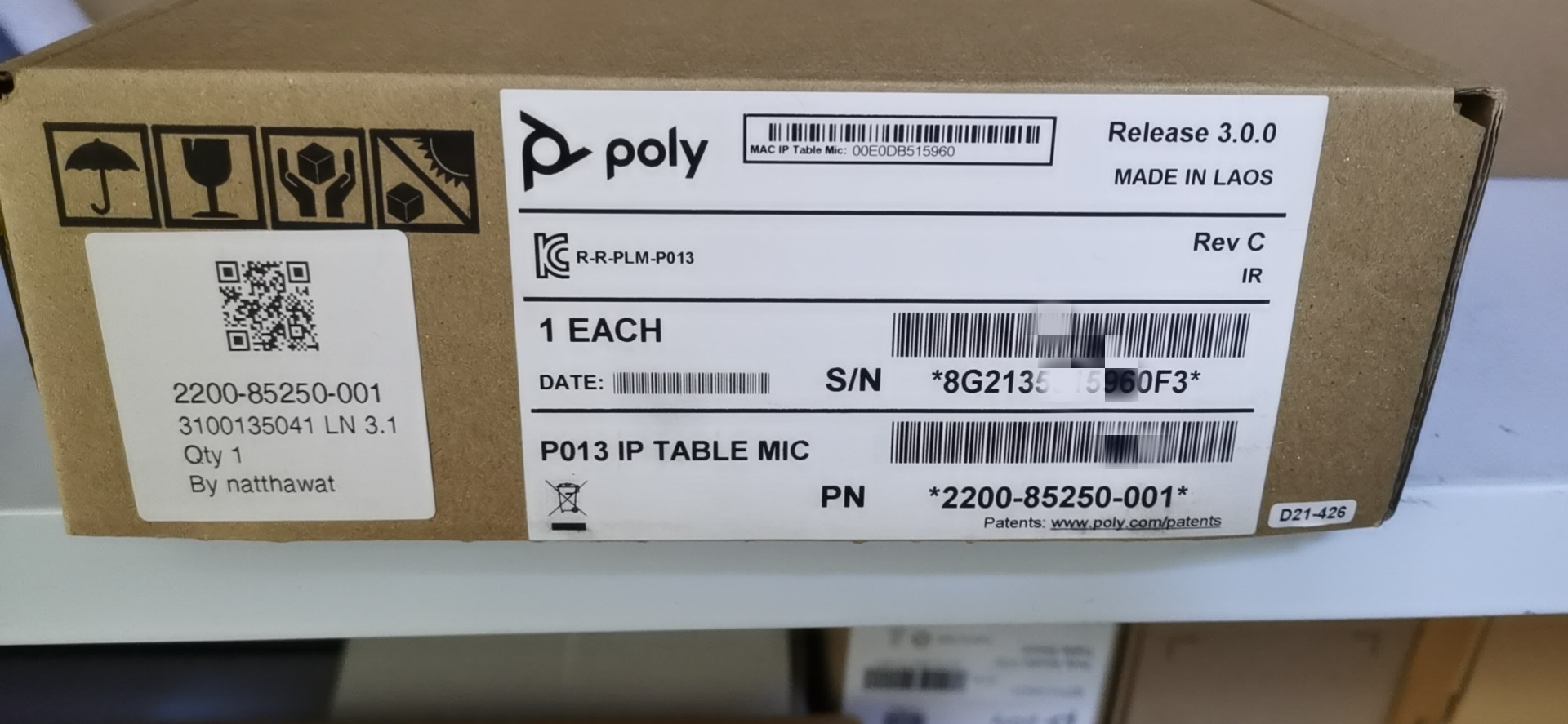 G7500 2200-85250-001用の新しいオリジナルマイクPoly (Polycom