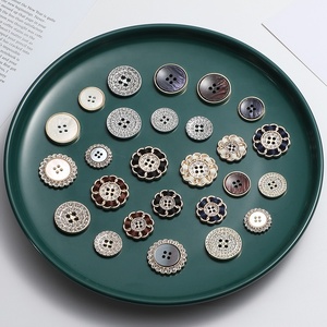 Wholesale Women's Fancy Metal <strong>Button</strong> <strong>Gold</strong> 4 Holes Embellishments Zinc Alloy for Clothes Rhinestones Overcoat Jacket Fashion - Product Image 3