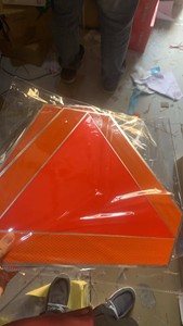 ANT5PPE SMV <span class=keywords><strong>Señal</strong></span> de tráfico de vehículos de movimiento lento Naranja Reflectante Seguridad Triángulo Carretera <span class=keywords><strong>Señal</strong></span> de grado de ingeniería de plástico grueso - Product Image 3