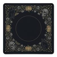 Tapete de Póker y Mahjong de Lujo Personalizado, Ecológico, sin Olor, con Diseño de Calaveras y Murciélagos, Antideslizante, para Halloween