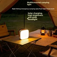 Lampe de camping LED d'extérieur, solaire et rechargeable par Type-C, mini portable, indice IP44, batterie au lithium, garantie 2 ans