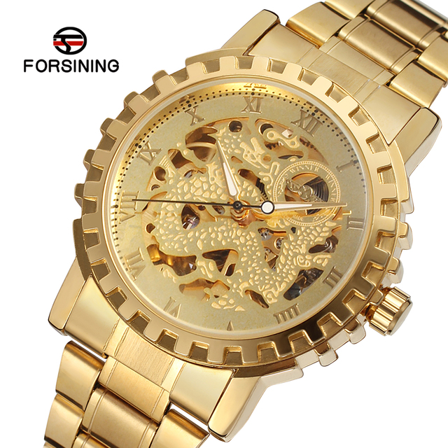 China Luxury Design Gold Watch Men New Skeleton Automatic Wholesale Import Wrist Watches