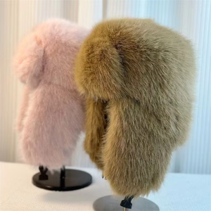 Zhenbang özel Unisex sıcak kulaklıklar kalınlaştırmak kulak-flapped 3D nakış dijital baskı Faux kürk Ushanka kayak kap - Product Image 1