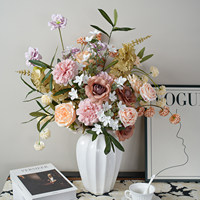 Maßgefertigtes Premium-Kunstblumenarrangement für Esstisch Wohnzimmer Lobby-Dekoration Hochzeitsstrauß Blumenornament Großhandel