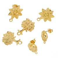 Pendentifs breloques DIY en forme de tournesols couleur or pour la fabrication de boucles d'oreilles, accessoires et fournitures de bijoux