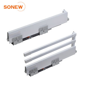 מערכת מגירות SONEW דקה ממתכת עם סגירה שקטה, מגירות תחתונות עם פאנל קדמי ומוט לארונות מטבח - Product Image 6