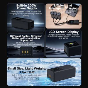 Cargador Inteligente de Batería de Tres Vías UC342 Max 200W para Dron <span class=keywords><strong>DJI</strong></span> <span class=keywords><strong>Mavic</strong></span> 4 <span class=keywords><strong>Pro</strong></span> con Certificación CE FCC Rohs, Carga Completa de 3 Baterías en 93 Minutos - Product Image 3