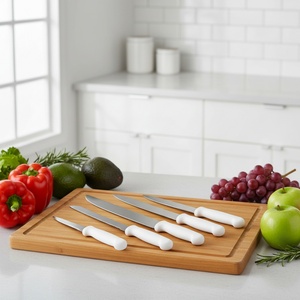 มีดตกปลาแบบพกพา มีดพับสำหรับตั้งแคมป์ OEM สแตนเลส ใบมีดทรงหยดน้ำ หนา 2 มม. พลาสติก 20 ซม. DIY เกรดอุตสาหกรรม - Product Image 6