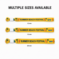 Bracelet en polyester tissé personnalisé en gros avec logo imprimé par sublimation pour événements, festivals et fêtes