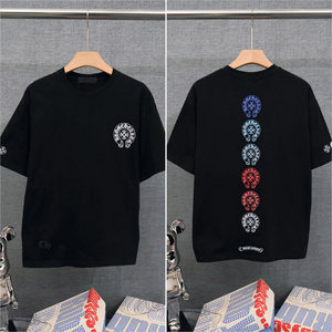 Camiseta Streetwear FCRE Tienda Oficial Auténtica 26SS Nueva <span class=keywords><strong>CH</strong></span> Cross de Manga Corta para Hombre con Letras Sánscritas de Algodón - Product Image 3