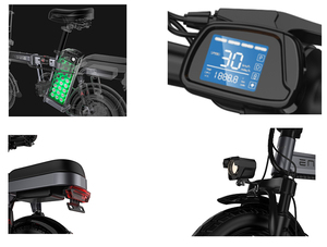Bicicleta ENGWE T14 con Motor de 250W, Scooter Plegable de 14 Pulgadas, 48V10A, Bicicleta Eléctrica Urbana para Adultos, 25KM/H, T14, Almacén en la UE, Bicicleta Plegable T14 - Product Image 5