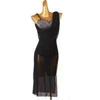 Nouvelle robe de danse latine élégante robe de performance de compétition professionnelle robe de danse rumba simulant de diamant autrichien