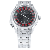 Montre-bracelet mécanique de luxe pour homme avec logo personnalisé, roue de roulette de casino, lumineuse, étanche, montres de jeu en stock