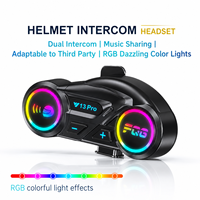 Casque Intercom Moto 5.4 avec Portée 500M pour 2 Motards, Partage de Musique, Mixage Audio, IPX6, Double Téléphone, Réponse Automatique