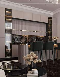 キッチンキャビネットベッドルームMDF合板LEDライトアクセサリー家具完全なキャビネットセット - Product Image 5