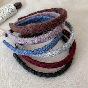 Diadema coreana de hilo de color sólido de 14 cm para mujer, sencilla para uso diario - Product Image 2