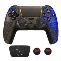 Étui de protection en silicone à thème pour manette PS5 avec capuchons de joystick et autocollants, accessoire de jeu - Ensemble d'étuis en silicone uniquement