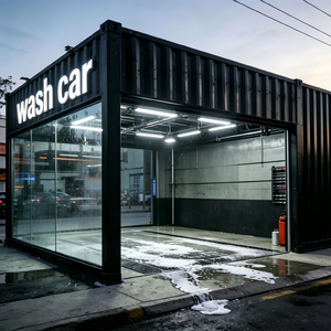 Estación de Lavado de Coches Modular en Contenedor, Estructura Personalizada Desmontable, Tienda Móvil de Cuidado Automotriz, Venta al por Mayor de Fábrica, Casas Contenedor de Paquete Plano - Product Image 2