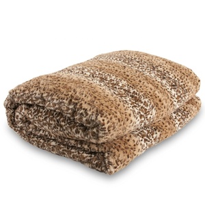 Hành Trình Cheetah In Polyester Dày Faux <span class=keywords><strong>Fur</strong></span> Ném Chăn <span class=keywords><strong>PV</strong></span> Fleece Chăn - Product Image 5