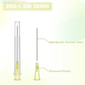Agujas Hipodérmicas Veterinarias de Diferentes Tipos y Tamaños, 20G38MM, Estériles, Ecológicas, de Plástico y Metal, Agujas de Seguridad - Product Image 2