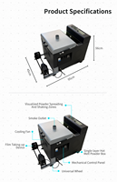 Séchoir compact 12 pouces pour poudre DTF, unité automatique PrintVision compatible avec la tête d'impression Epson pour l'impression par transfert