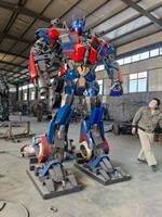 Estatua de Megatron Transformer Realista de 3 m de Altura, Gran Escultura de Robot de Metal para Parques Temáticos y Exhibiciones Comerciales