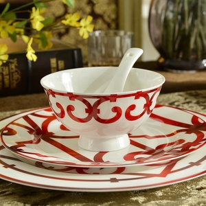 Dinnerware <strong>Set</strong> Kitchen Utensils Ceramic <strong>Dinner</strong> <strong>Set</strong> 58 Pcs Dinnerware Plate Food Contact Safe Luxury Fine <strong>Bone</strong> <strong>China</strong> Minimalist - Product Image 4