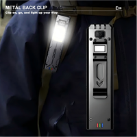 La nouvelle lampe torche EDC multifonction tactique avec écran électrique, clip magnétique, lampe de travail d'urgence pour l'extérieur