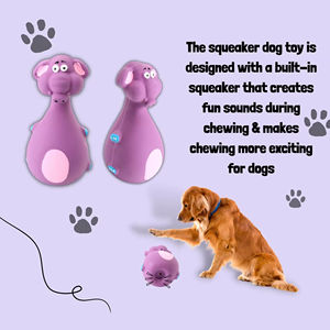 라텍스 애완 동물 씹는 장난감, 파괴되지 않는, 삐걱 거리는, 씹는 것을 좋아하는 개에 적합, 고무 인터랙티브 장난감 - Product Image 6