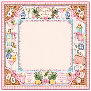 Juego de Mahjong Tropical con Diseño de Bar de Cócteles, Copa de Vino, Botella de <span class=keywords><strong>Ron</strong></span>, Sombrilla de Frutas, Patrón de Aves, Acrílico Rosa y Blanco, Kit de Mahjong Americano - Product Image 6