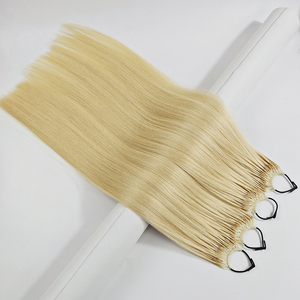 Extension per <span class=keywords><strong>capelli</strong></span> I-Tip in filo di <span class=keywords><strong>cotone</strong></span>, a doppia trama, con cuticole complete, in <span class=keywords><strong>capelli</strong></span> vergini - Product Image 1