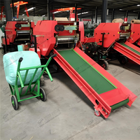 Presse à balles d'ensilage automatique à moteur diesel, équipement d'emballage et de conditionnement de balles de foin rondes pour la paille de maïs et l'alimentation du bétail, à vendre au Kenya