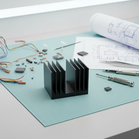 Dissipateur thermique en aluminium 32(W)* 25(H)* 25(L)mm pour IC PCB MOS Transistor Dissipateur thermique extrudé anodisé noir