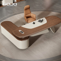 Scrivania Direzionale Angolare a L in Legno Massello di Lusso Moderna Personalizzabile per Ufficio, Modulare e Resistente