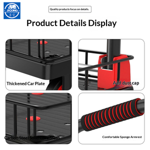 फोल्डिंग प्लेटफॉर्म ट्रक घरेलू हैंड कार्ट के लिए बाड़ के साथ बाड़ के साथ फोल्डिंग प्लेटफॉर्म ट्रक घरेलू हैंड कार्ट - Product Image 4
